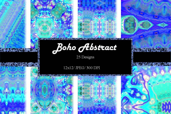 Download 12x12  Abstract Boho Background Saphire - Abstract Collection