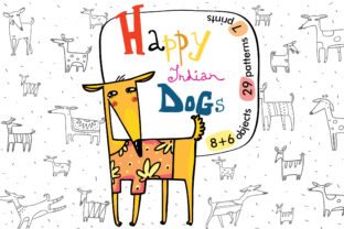 Download Happy Indian Dogs: Patterns, Prints - Premium Bundle