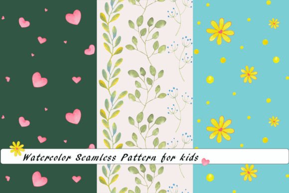 Download Watercolor Seamless Patterns for Kids - Premium Resources