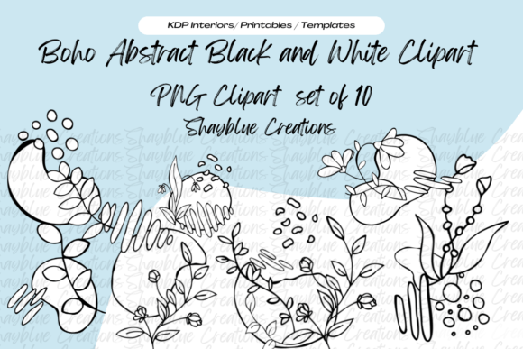 Download Abstract Boho Black and White Clipart - Abstract Collection
