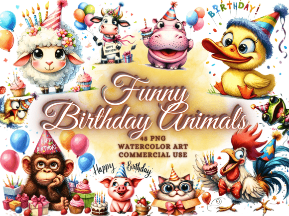 Download Quirky Funny Birthday Clipart Png Bundle - Funny Collection