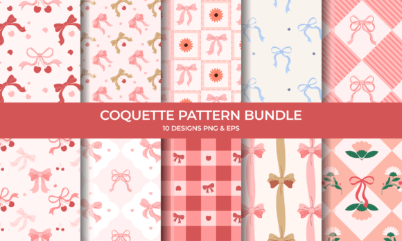 Download Coquette Seamless Pattern Bundle - Premium Resources