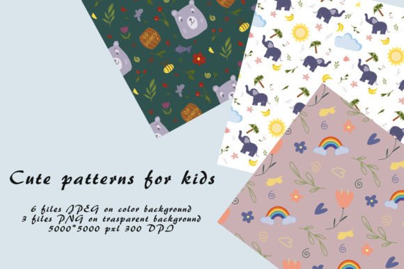 Download Cute Seamless Patterns for Kids, Png. - Patterns for kids Collection