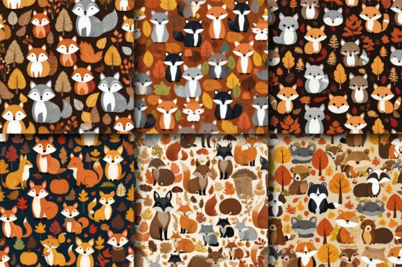 Download Autumn Woodland Animals Digital Papers - Premium Resources
