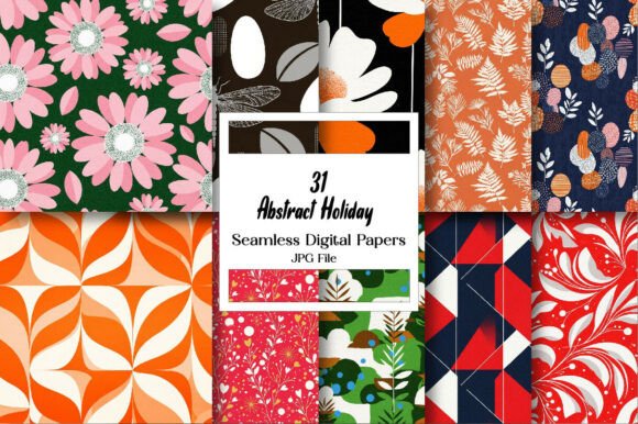 Download Abstract Holiday Digital Paper - Abstract Collection